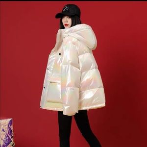Puffy Down Jacket White
